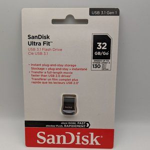 Sandisk Ultra Fit 32GB USB 3.1 Flash Memory Stick Storage Drive